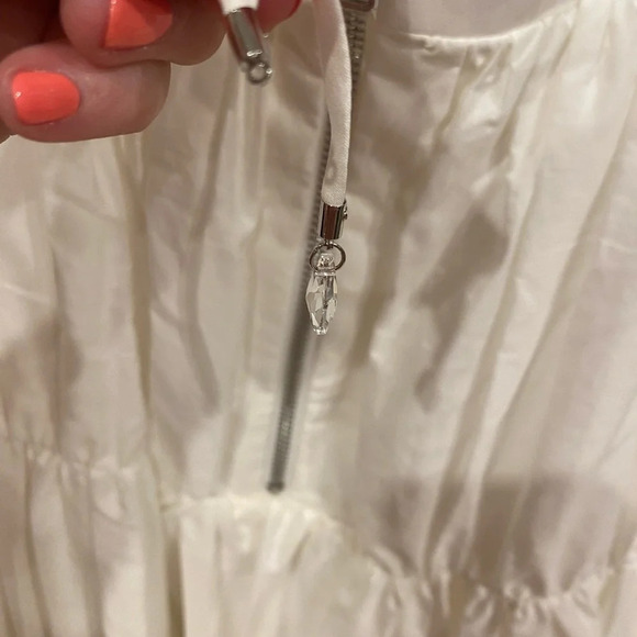 NEW Area Crystal Trim Poplin Dress Size Small - Picture 4 of 5